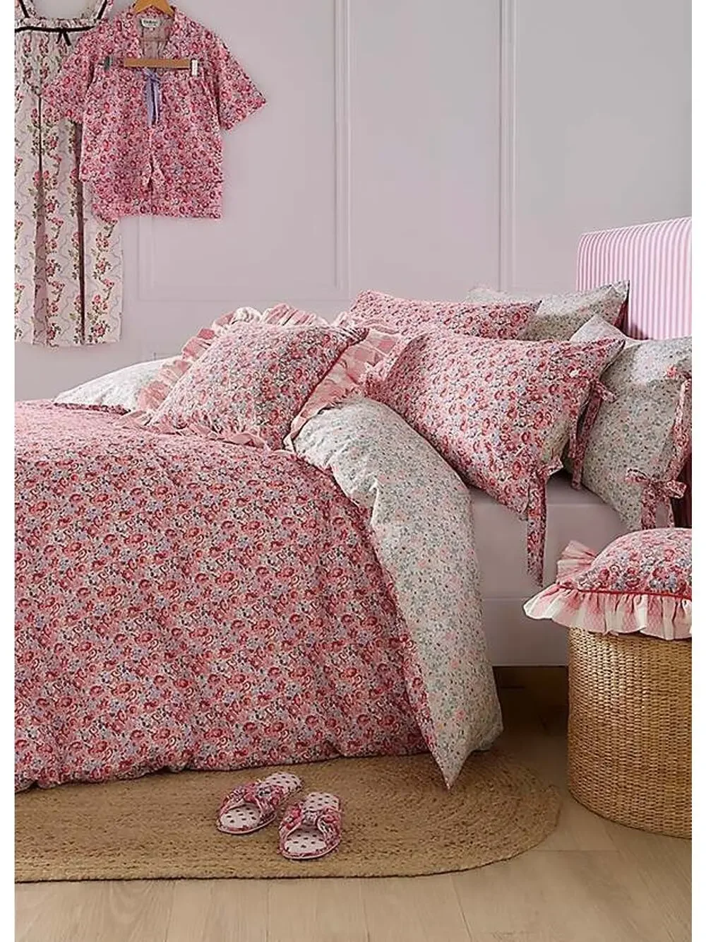 Cath Kidston London Archive Ditsy Pink King Duvet Set 100% Cotton